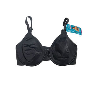 36 E (DD) Vanity Fair Black Back Minimizer Bra 76080